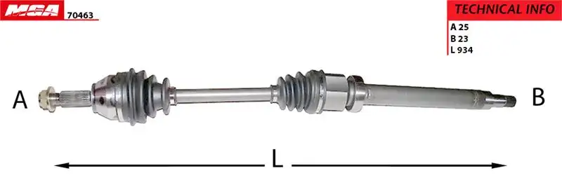 MGA 70463 Ön Aks (Sağ) XS4W3B436DB resmi