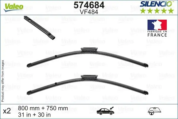 VALEO 574684 Silecek Süpürgesi (Takım) resmi