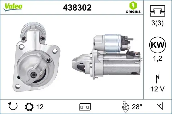 VALEO 438302 Marş Motoru resmi