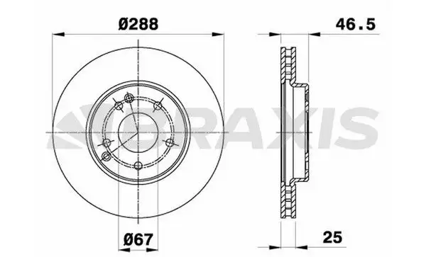 BRAXIS AE0105 Ön Fren Diski A2104210712 resmi