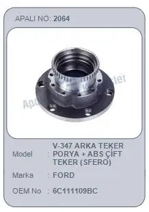 AYK 2064 Arka Poyra 6C111109CA resmi