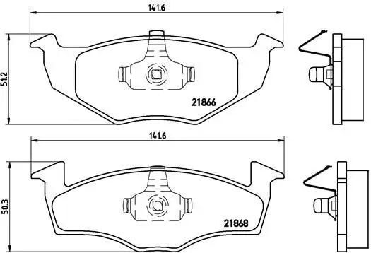 BREMBO P85030 Ön Fren Balatası 1H0698151A resmi