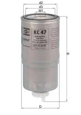 MAHLE KC47 Yakıt Filtresi STC2827 resmi