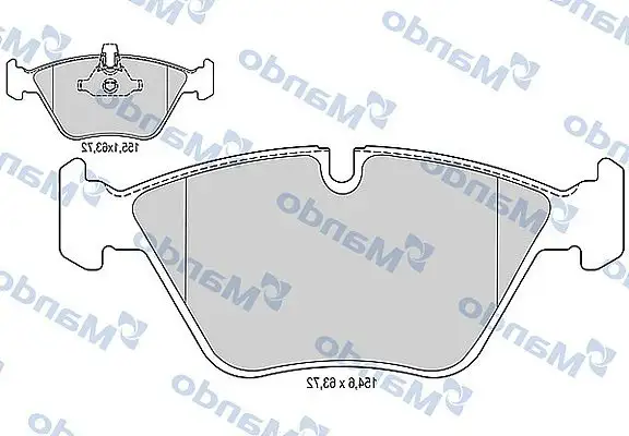 MANDO MBF015230 Ön Fren Balatası resmi