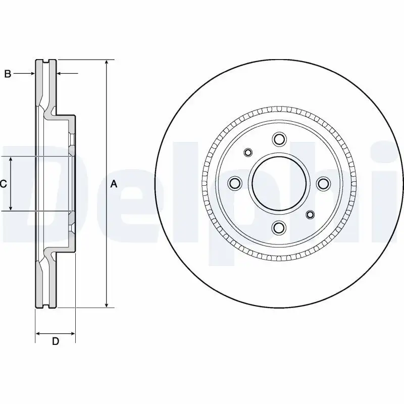 DELPHI BG4743C Ön Fren Diski resmi