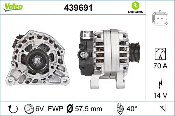 VALEO 439691 Şarj Dinamosu resmi