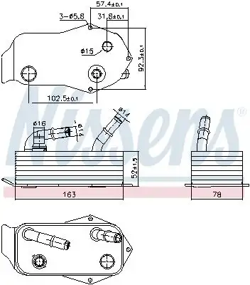 NISSENS 91353 Şanzıman Yağ Soğutucu 17217551647 resmi