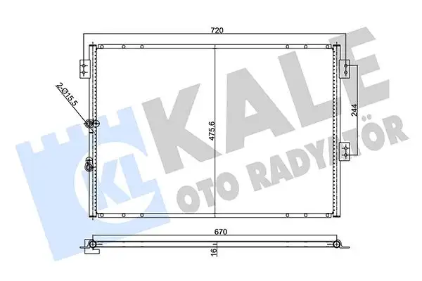 KALE 357835 Klima Radyatörü 8846026330 resmi