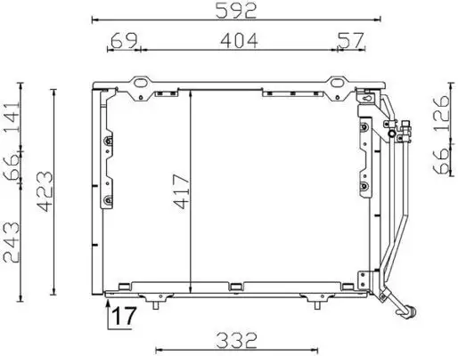 MAHLE AC243000S Klima Radyatörü A2028301470 resmi