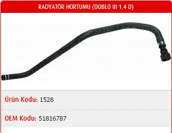 MASTER M1528 Yedek Su Deposu Hortumu 51816787 resmi