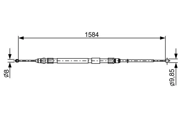 BOSCH 1987482491 El Fren Halatı (Arka) 34406792269 resmi