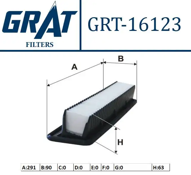 GRAT 16123 Hava Filtresi 281130X200 resmi