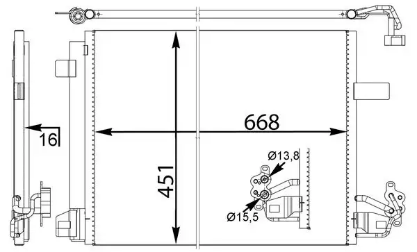 MAHLE AC774000S Klima Radyatörü 7E0820411C resmi