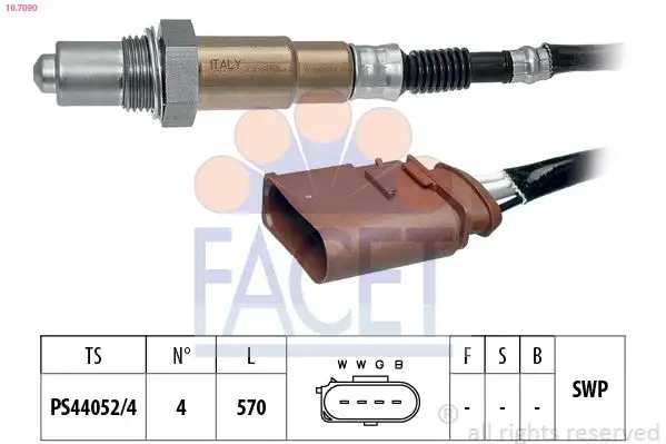 FACET 10.7090 Oksijen Sensörü 036906262F resmi
