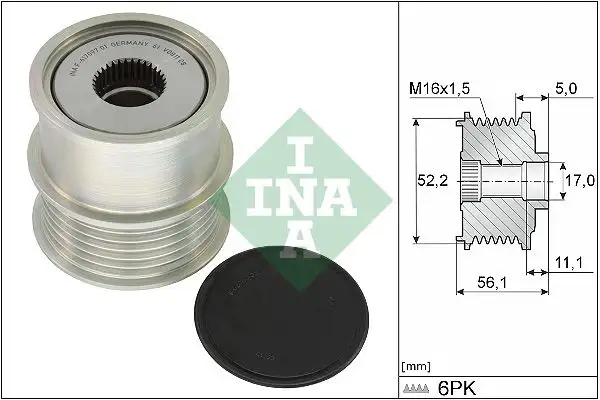INA 535036310 Alternatör Kasnağı resmi