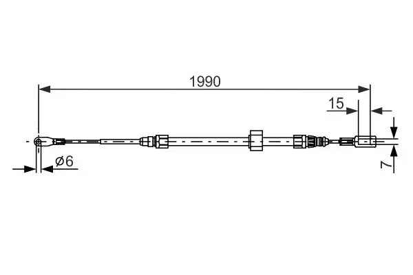 BOSCH 1987477854 El Fren Halatı (Ön) A9014202185 resmi