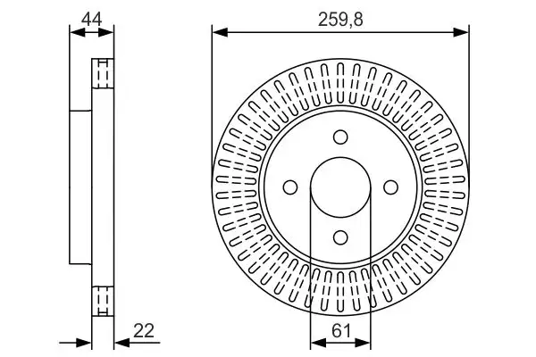 BOSCH 0986479U02 Ön Fren Diski 402063U800 resmi