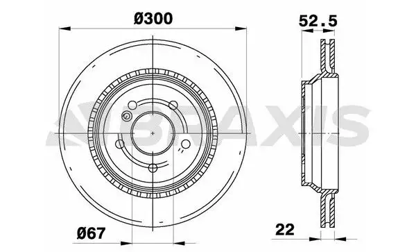 BRAXIS AE0667 Arka Fren Diski A2204230212 resmi