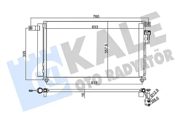 KALE 345235 Klima Radyatörü 976061G000 resmi