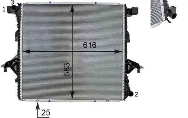 MAHLE CR81000S Radyatör 2H0121253A resmi