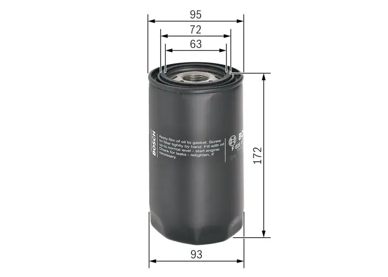 BOSCH F026407101 Yağ Filtresi resmi