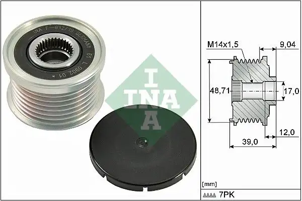 INA 535027510 Alternatör Kasnağı resmi