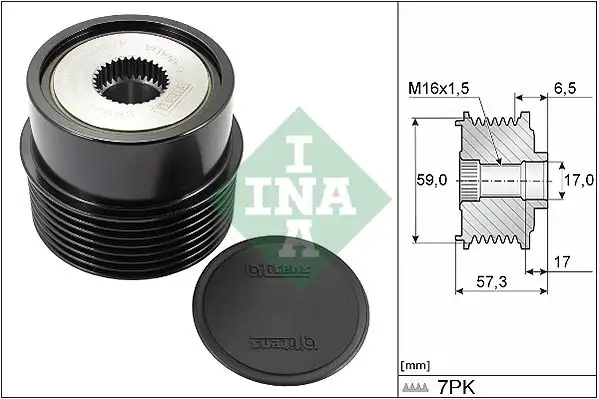 INA 535031410 Alternatör Kasnağı resmi