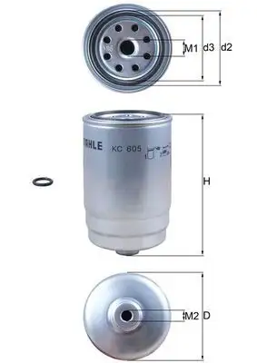 MAHLE KC605D Yakıt Filtresi 319701K800 resmi