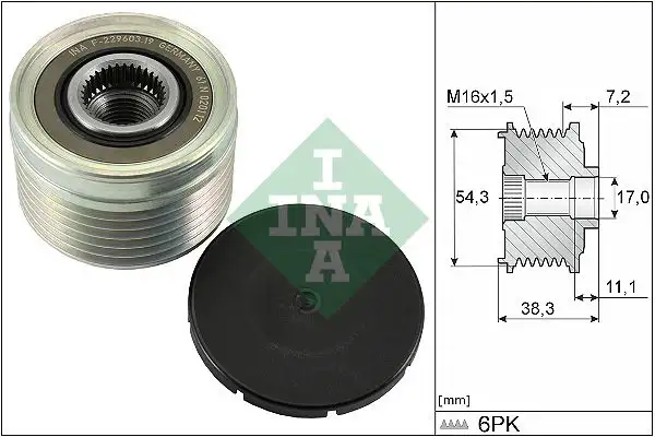 INA 535003910 Alternatör Kasnağı resmi