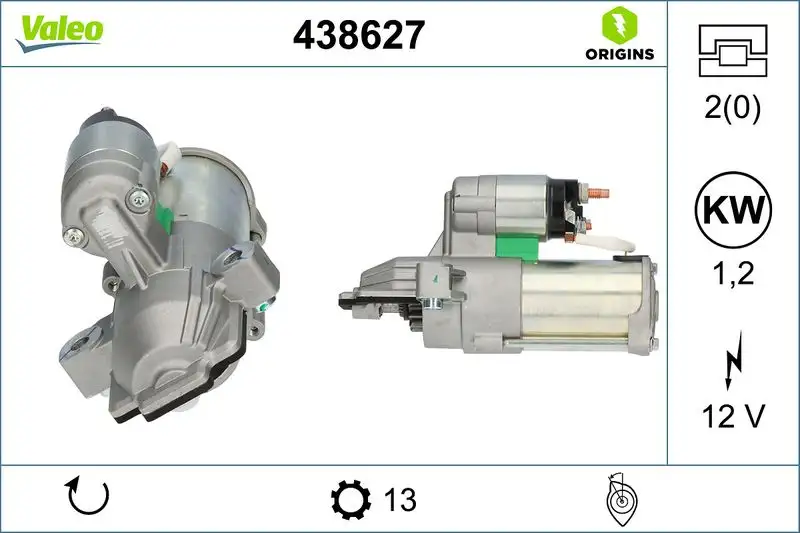 VALEO 438627 Marş Motoru JX6T11000DA resmi