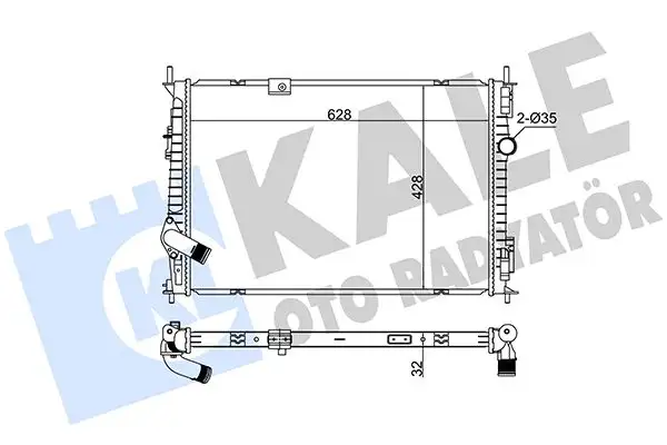 KALE 363185 Radyatör 21400BB50A resmi