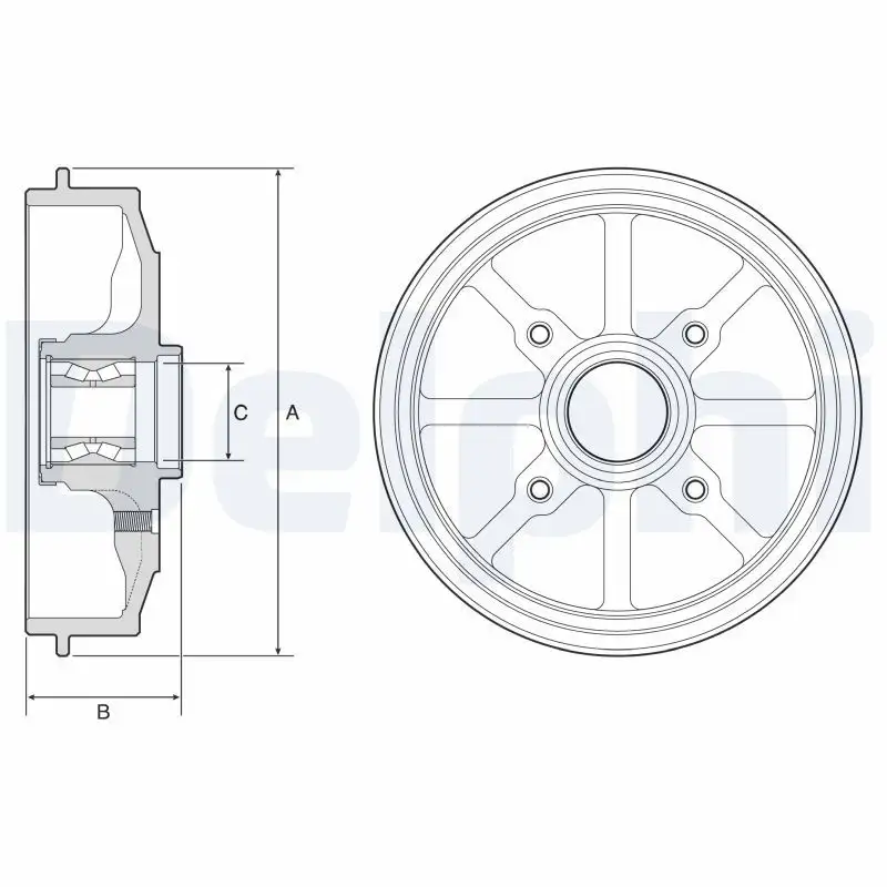 DELPHI BFR484 Fren Kampanası 424759 resmi