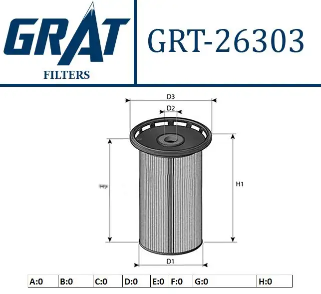 GRAT 26303 Yakıt Filtresi 7N0127177 resmi