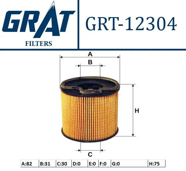 GRAT 12304 Yakıt Filtresi 1906A1 resmi