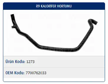 MASTER M1273 Kalorifer Hortumu 7700762033 resmi