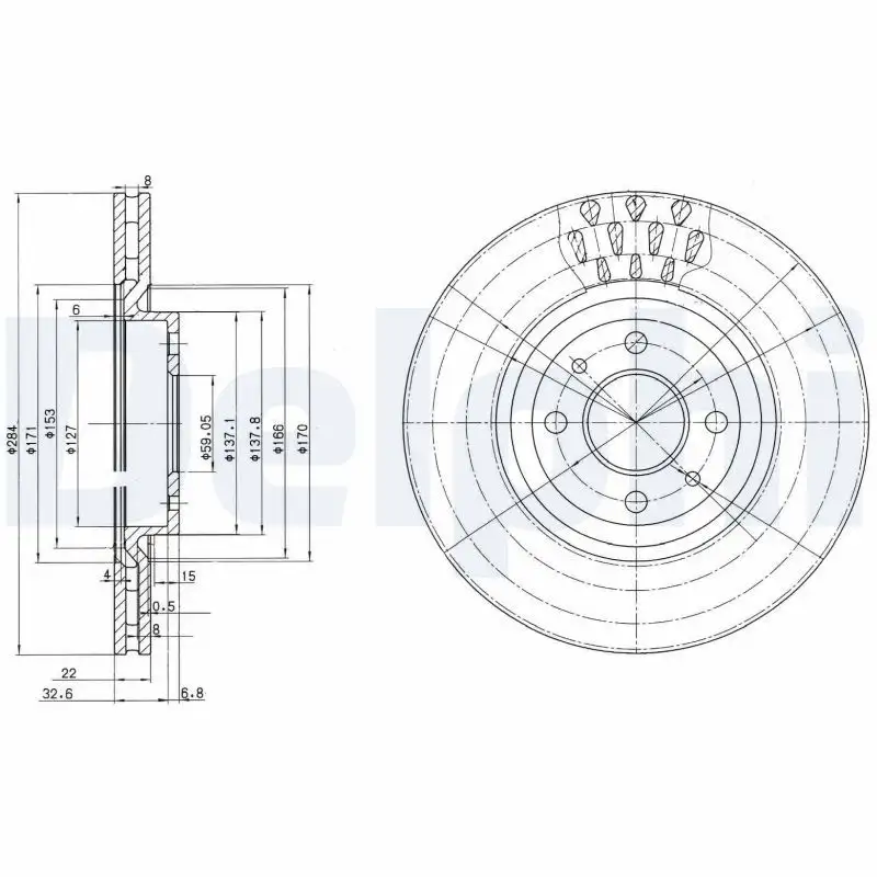 DELPHI BG2617 Ön Fren Diski resmi