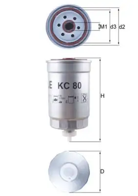 MAHLE KC80 Yakıt Filtresi resmi