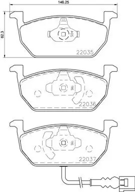 BREMBO P85137X Ön Fren Balatası resmi