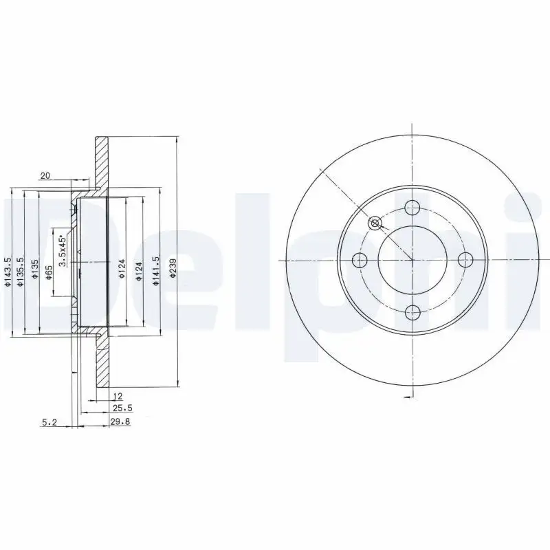 DELPHI BG2116 Ön Fren Diski resmi
