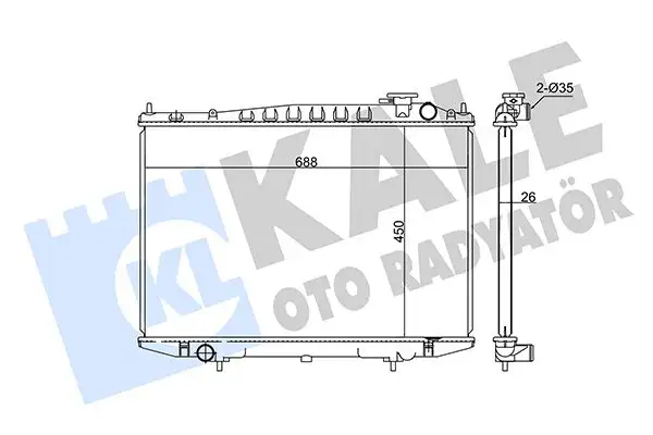 KALE 362700 Radyatör 214603S800 resmi