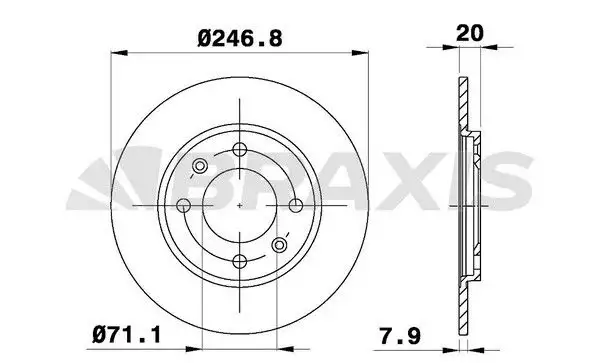 BRAXIS AE0649 Arka Fren Diski 4246H0 resmi