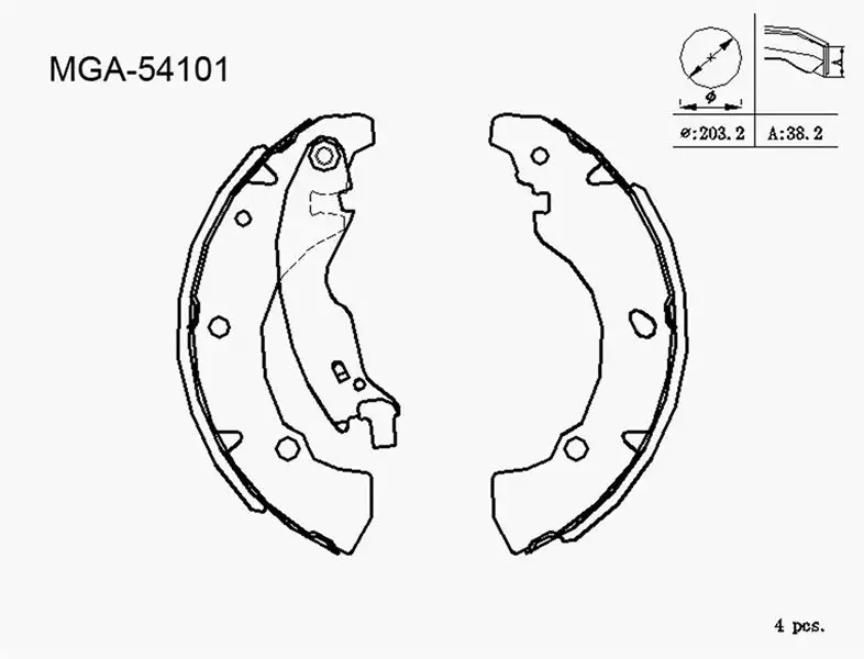 MGA 54101 Arka Fren Balatası 9947690 resmi