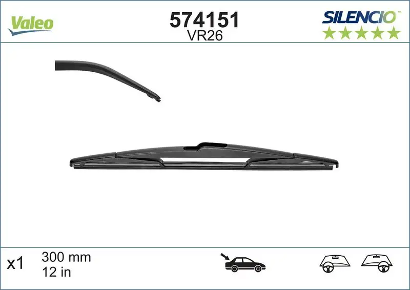 VALEO 574151 Arka Silecek Süpürgesi resmi