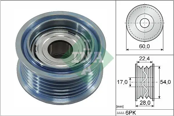INA 532090010 Alternatör Gergi Rulmanı 059903341R resmi