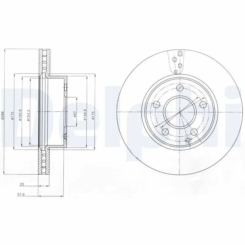 DELPHI BG4227C Ön Fren Diski A2044210012 resmi