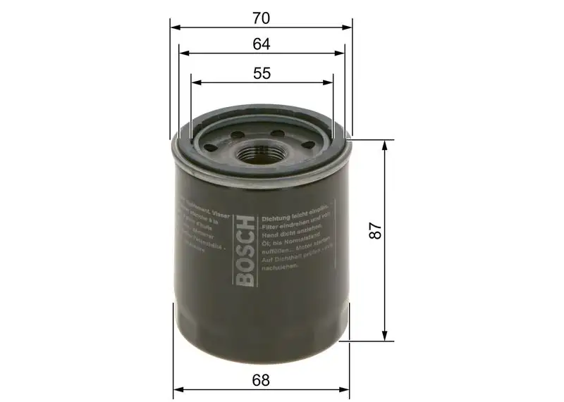 BOSCH 09864B7063 Yağ Filtresi resmi