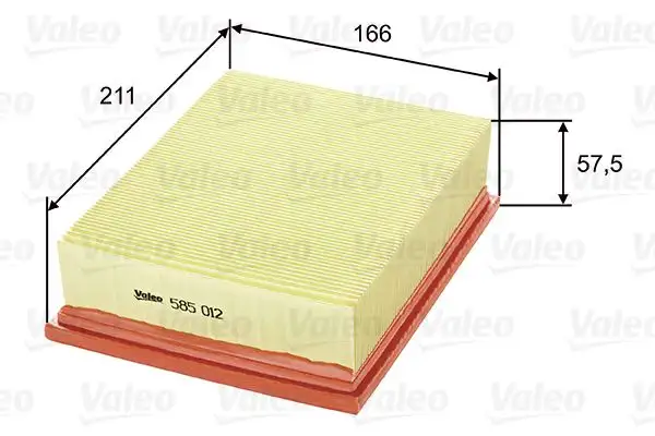 VALEO 585012 Hava Filtresi resmi