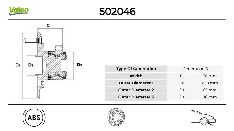 VALEO 502046 Ön Poyra resmi