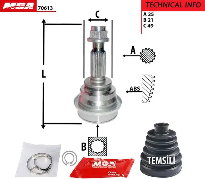 MGA 70613 Aks Kafası (Dış) 4410160G20 resmi