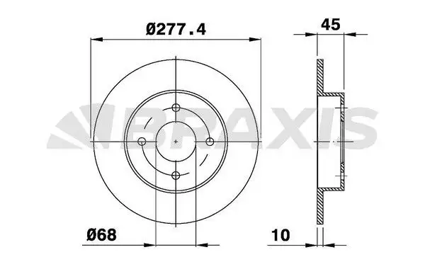 BRAXIS AE0420 Arka Fren Diski 4320699J04 resmi